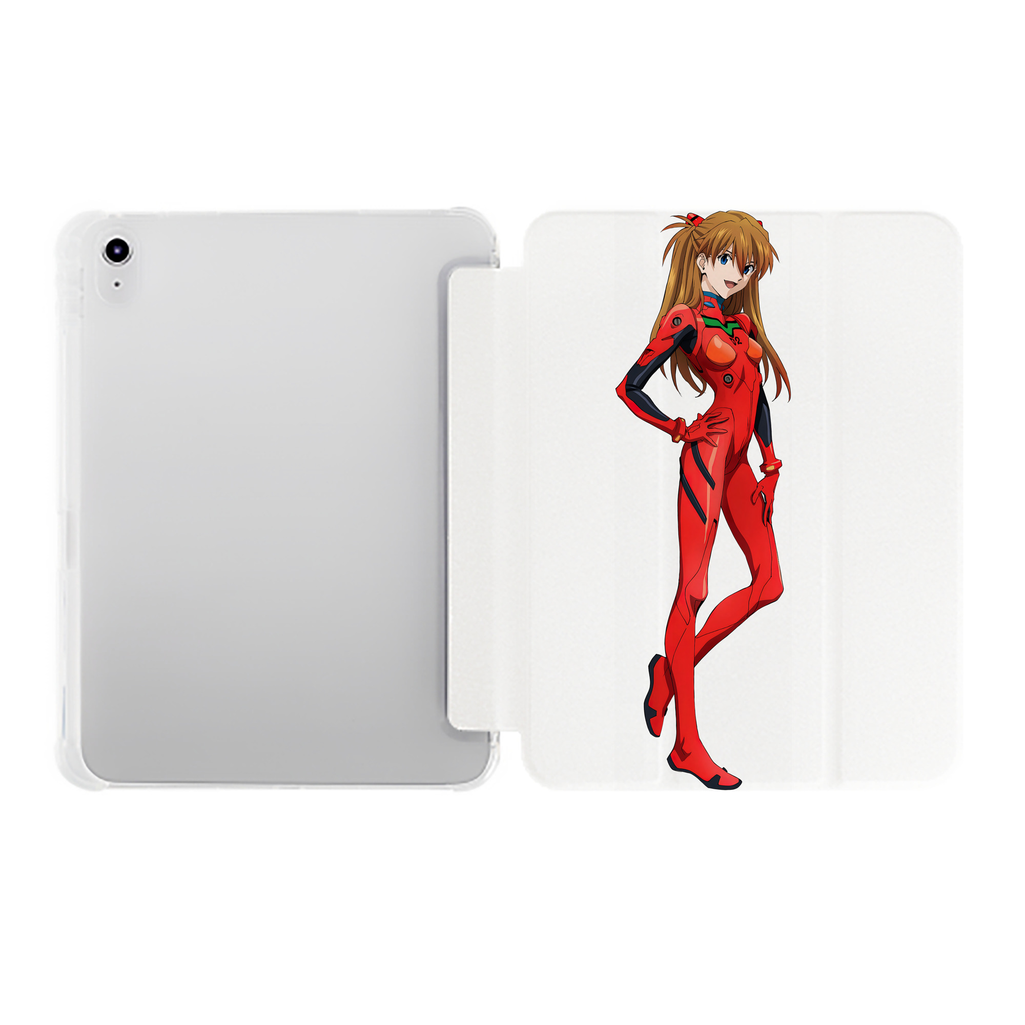 （画像用） EVA 新世紀エヴァンゲリオン IPad ケース ペン収納付き 三つ折りスタンド PUレザー×シリコン 対応機種9.5/10.5/10.9インチ